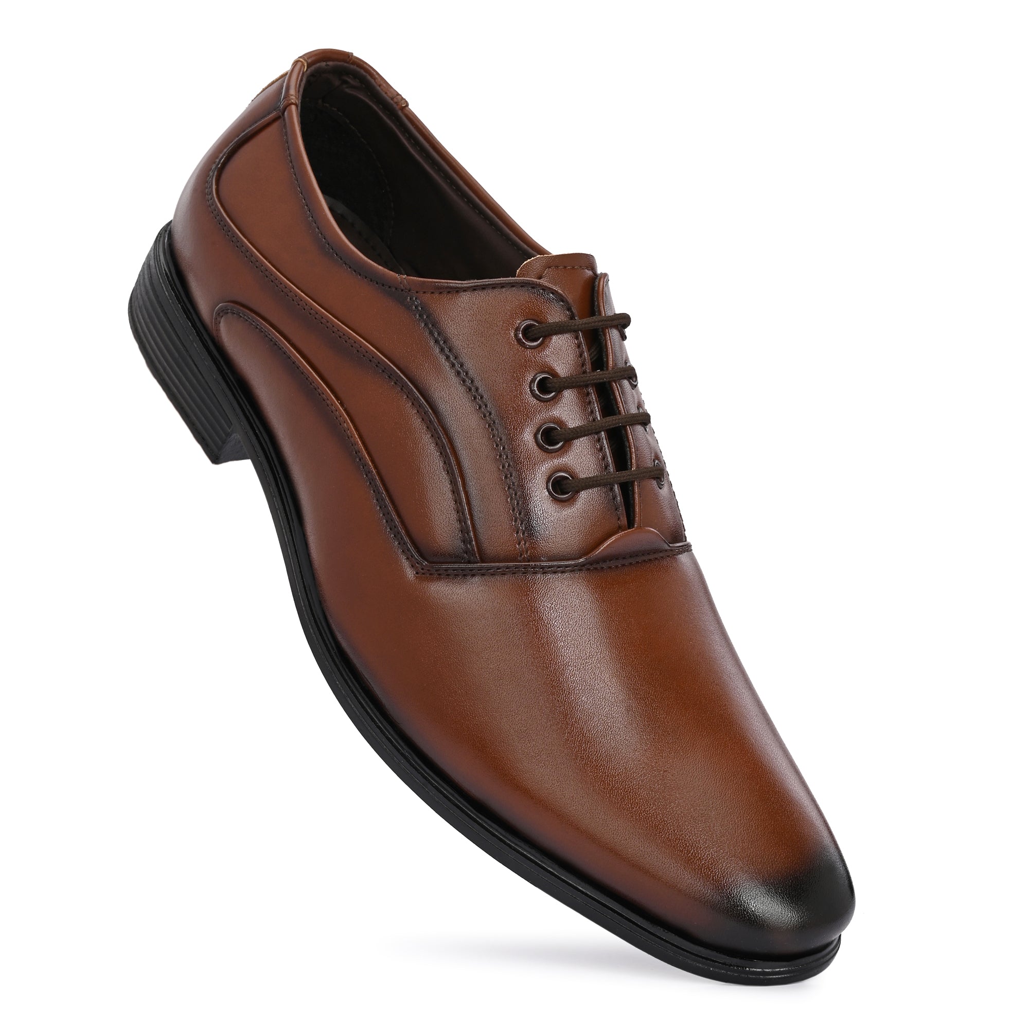 Men's Brown Leather Derby Dress Shoe