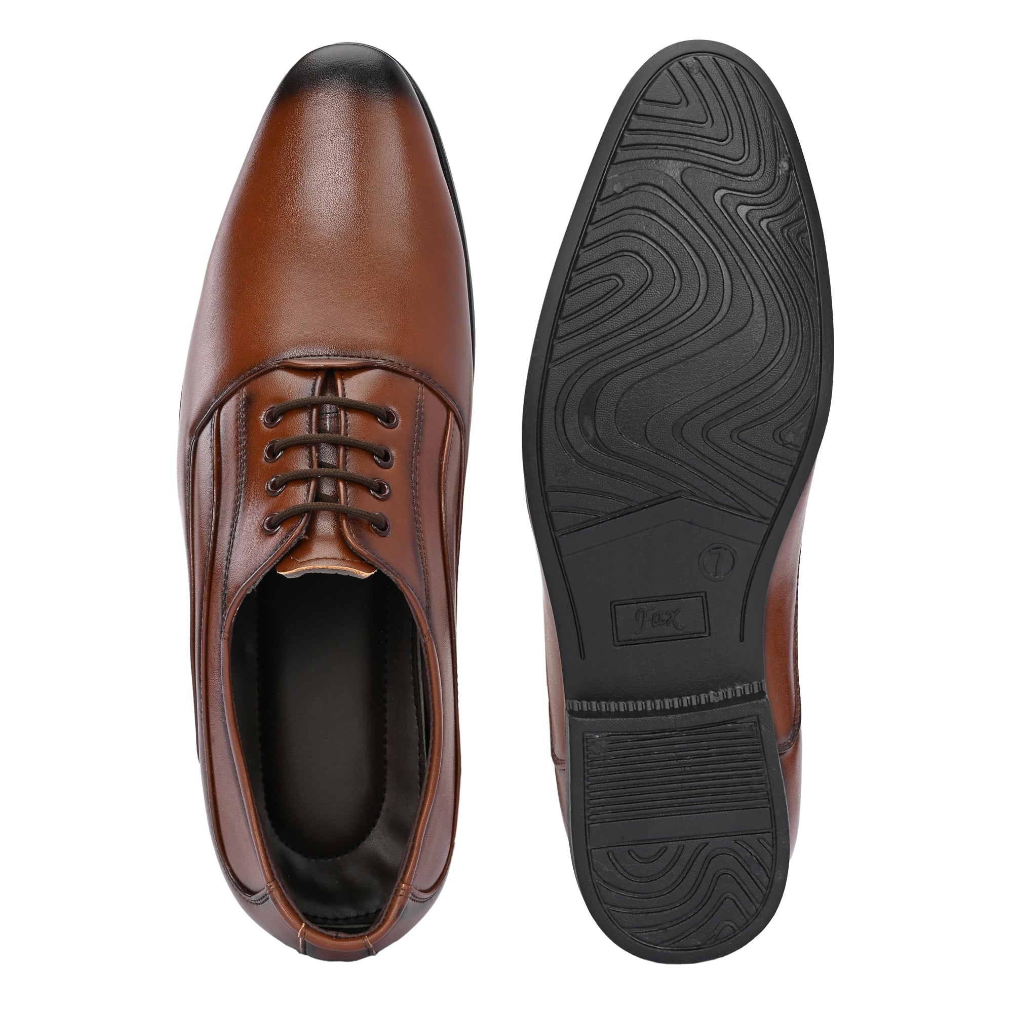 Men's Brown Leather Derby Dress Shoe