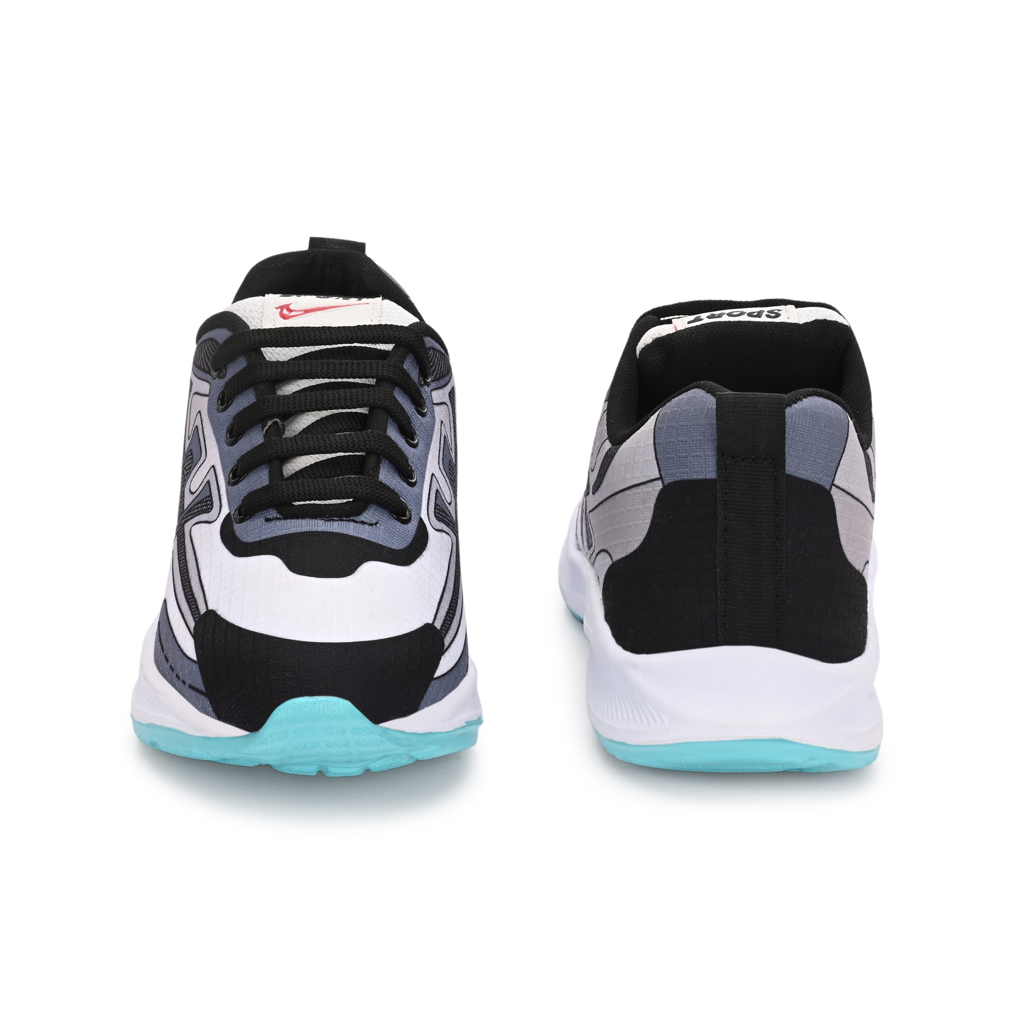 DYXX Abstract Sport Sneaker – White, Black & Blue