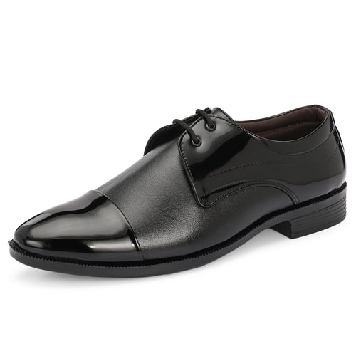 DYXX Black Derby Formal Shoe – Classic Men's Lace-Up Office Wear