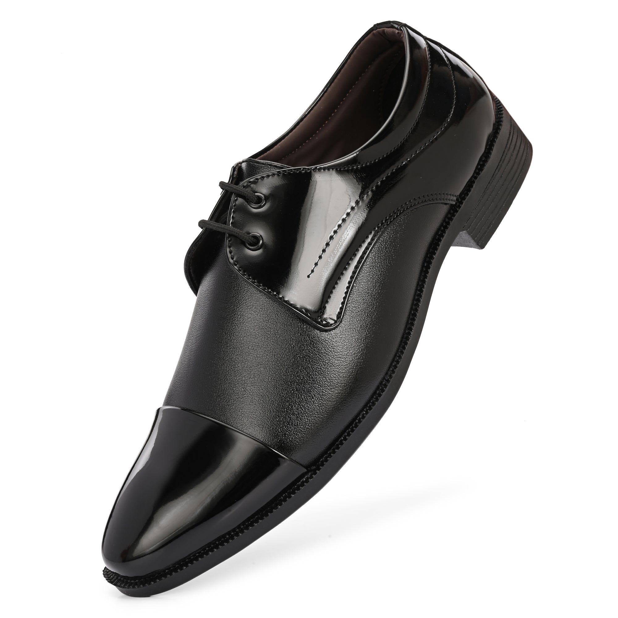 DYXX Black Derby Formal Shoe – Classic Men's Lace-Up Office Wear